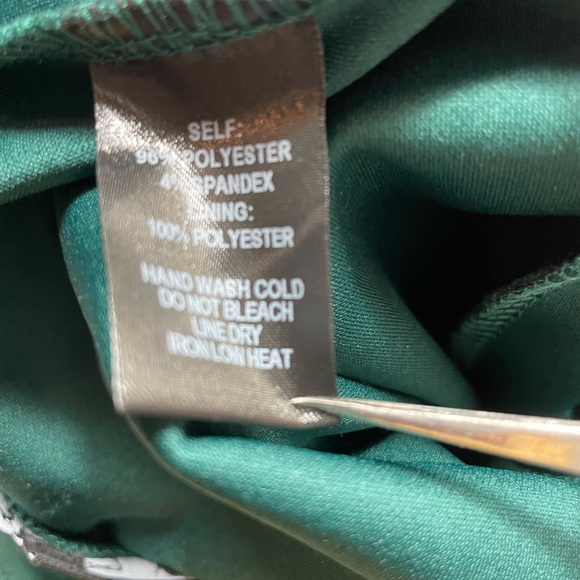 Lulu's Night Out Forest Green Wide-Leg Cutout Jumpsuit Sz M - Picture 8 of 8